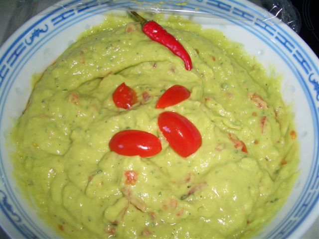 Guacamole, Dip aus Avocados, "bissche scharf", oberlecker, extrem gesund